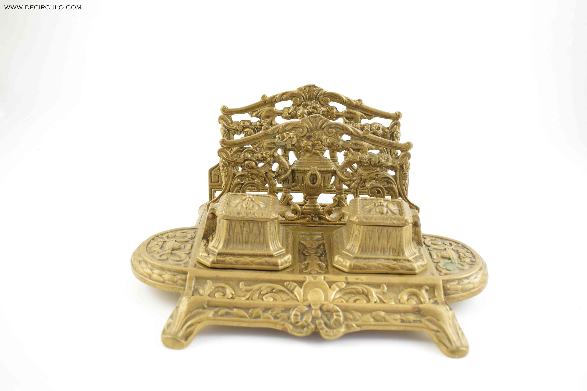 Antique French Brass, Letter Holder, antique inkwell, french art nouveau, art deco, belle epoque, jugendstil, rené lalique, beaux arts, wmf brass, french antique, candle scissor, rococo