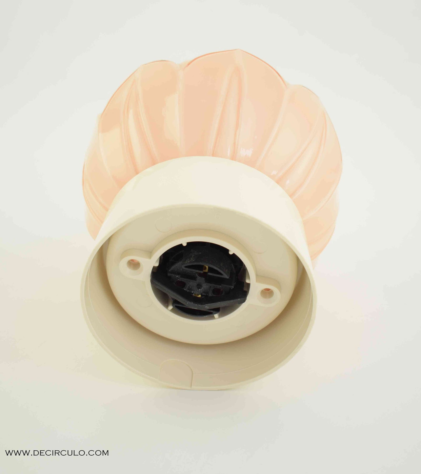 Art Deco Thabur Lamp The Hague The Netherlands 1930's old salmon pink Dutch Ceiling lamp