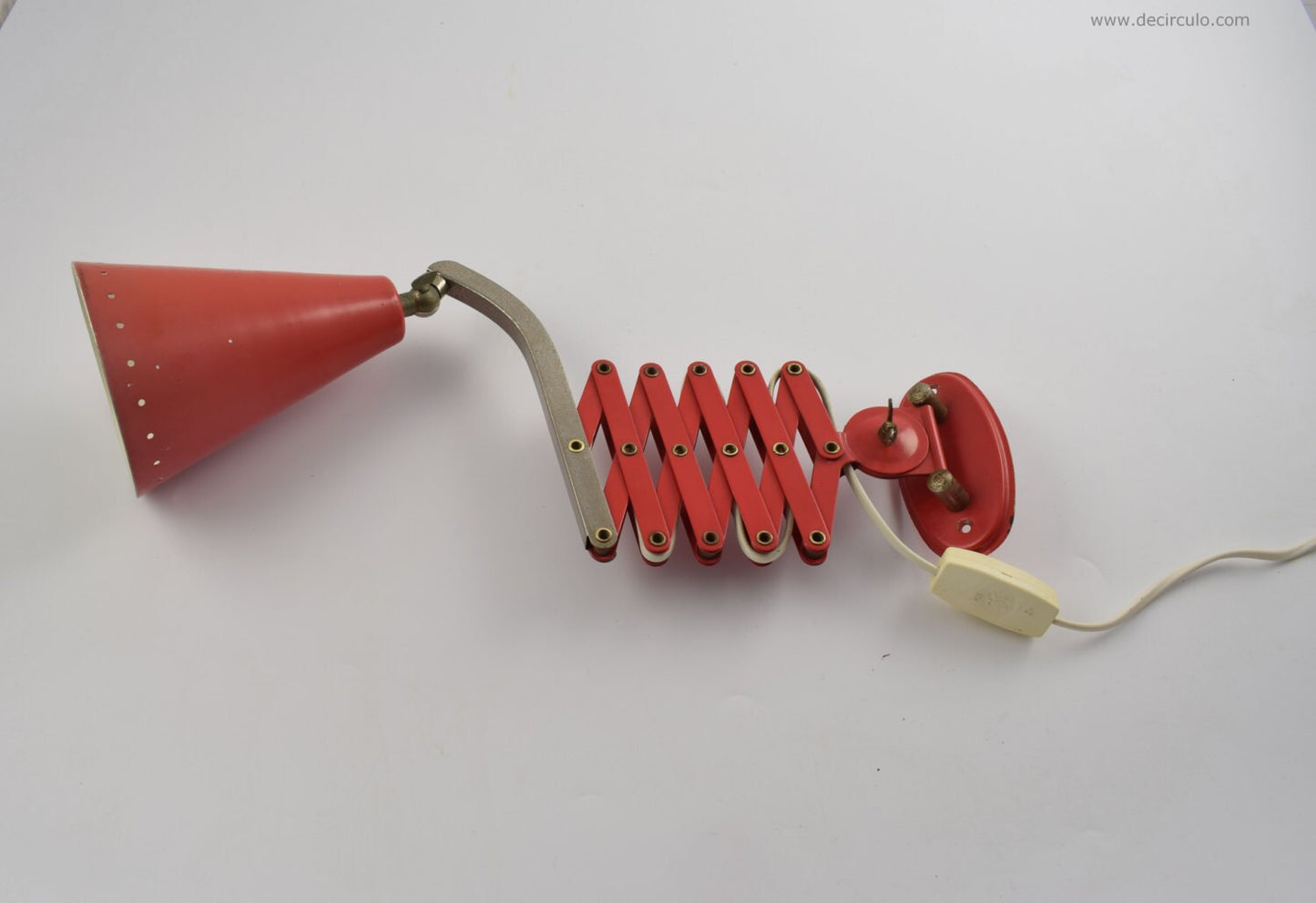 Scissors wall light. vintage red scissors wall lamp from the 60s attributed to dutch firm hala