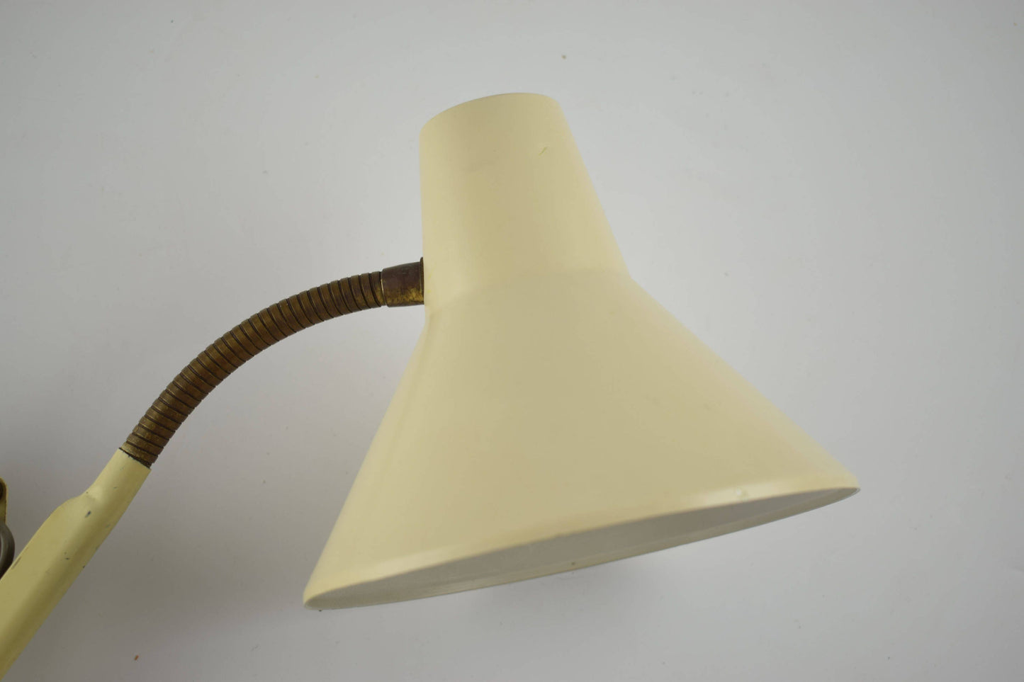 Light yellow scissors wall lamp from the 60s harmonica wall light from dutch company Hala