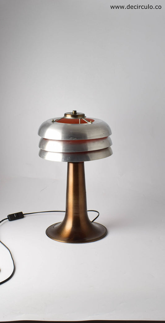 Vintage aluminium tafellamp, design bureaulamp zou jakobsson kunnen zijn