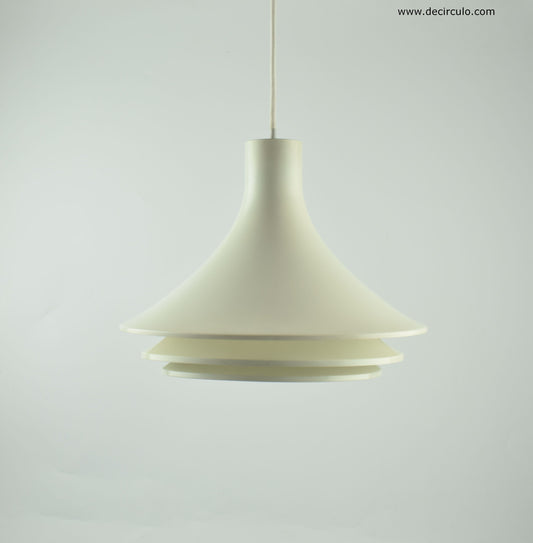 Hanging light from hans agne jakobsson markaryd sweden, beautiful white aluminum design pendant lamp