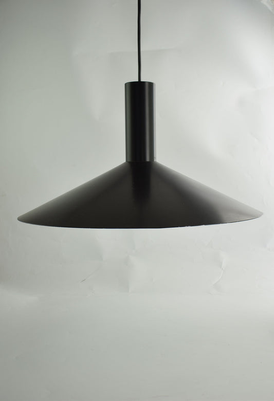 Fog and Morup Formel 3 Black pendant lamp designed by Hans Due, Denmark 1975.