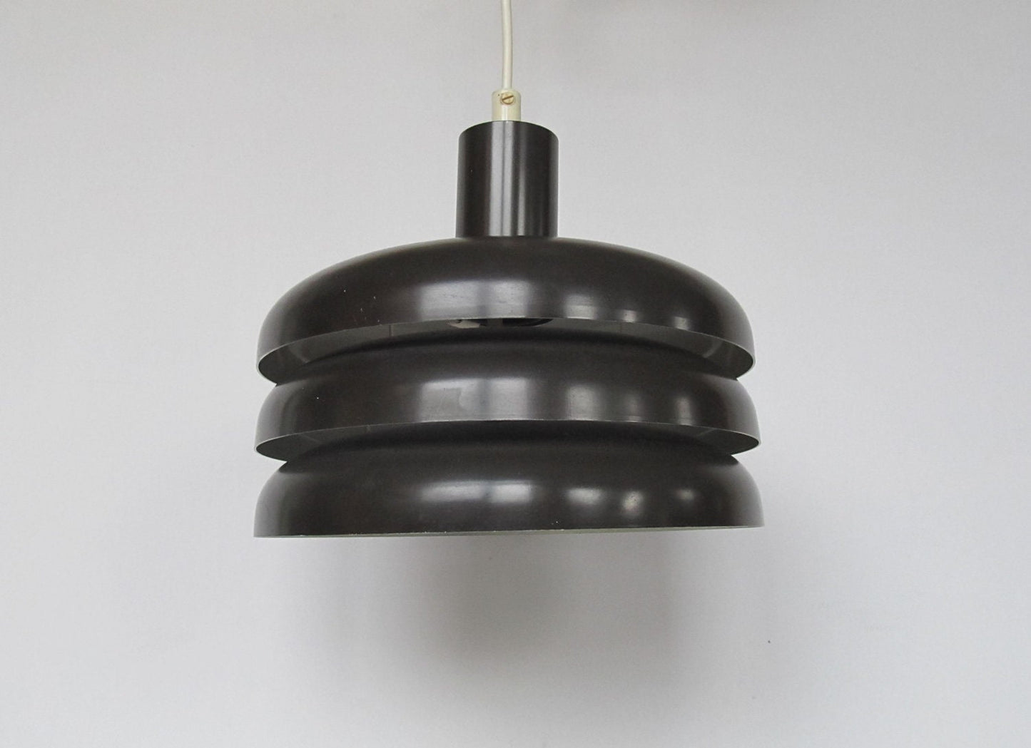 Hans Agne Jakobsson pendant light for Markaryd,dark brown swedish mid modern designlamp