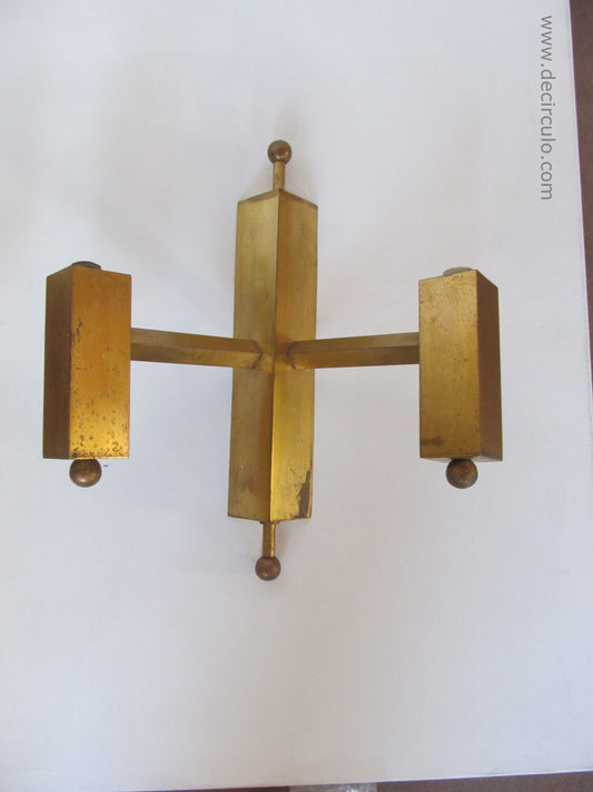 Brass wall lights, French or Wallonian sconce,