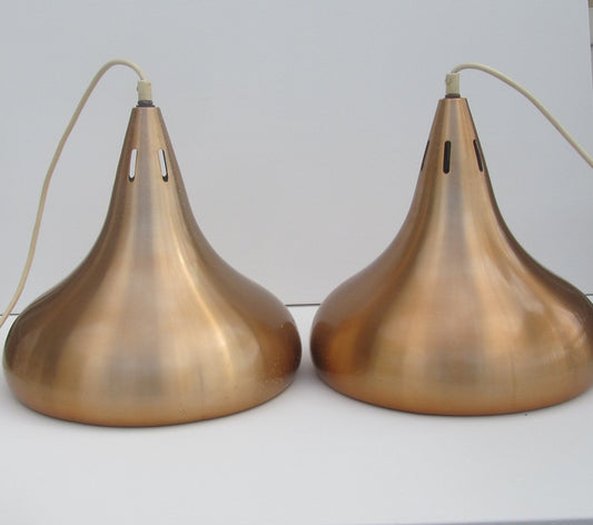 Brushed alumininum copper colored carambole biljart lamps