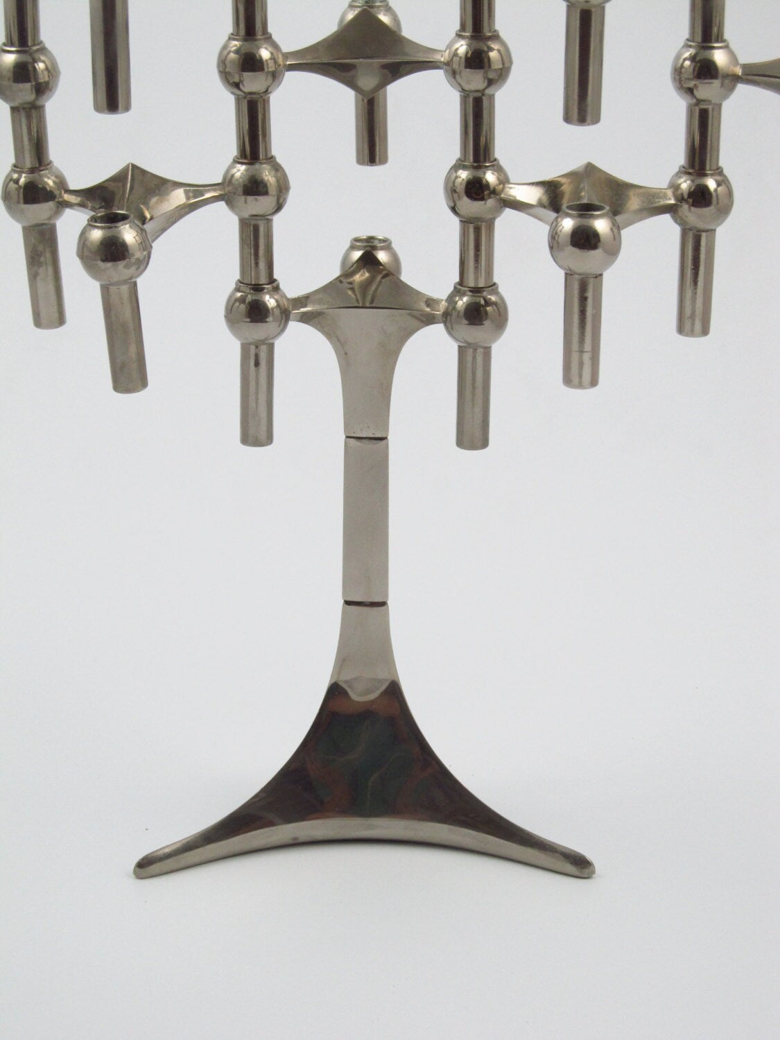 Set of 8 & Base for Candle holders S22 designed by Ceasar Stoffi and Fritz Nagel and manufactured by BMF