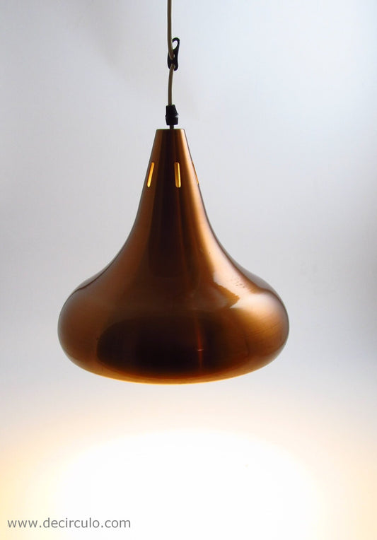 Brushed alumininum copper colored carambole biljart lamp