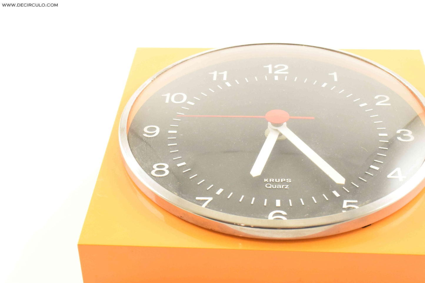 krups clock, kitchen clock, orange clock, vintage wall clock, krups chron quarz, krups model No 613, junghans clock, Kienzle Bauer, Jacobsen Stelton, Westclox Rhythm, Leroy Mauthe, Tupperware, KitchenAid clock