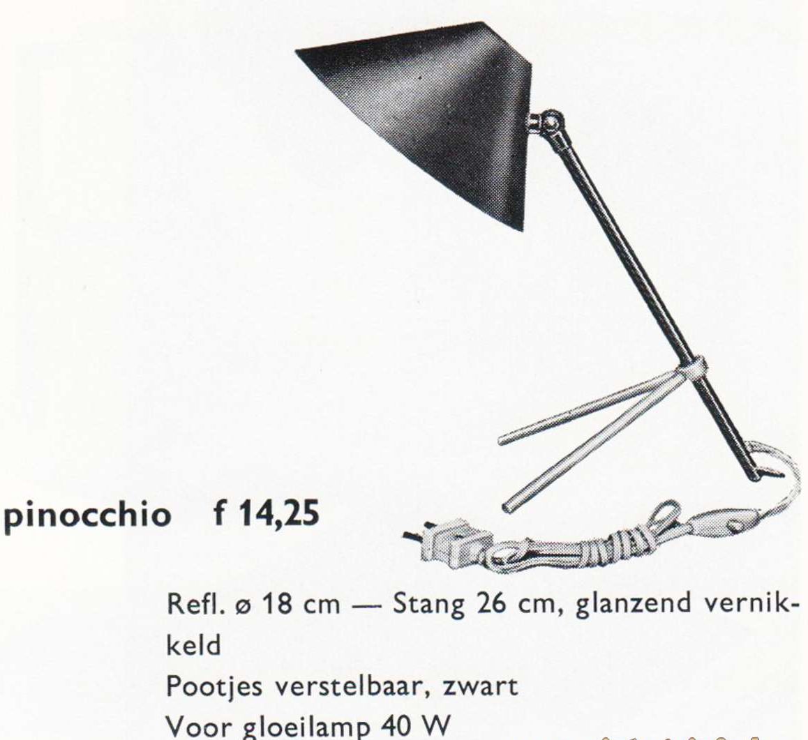 hala busquet, pinocchio pinokkio, industrial lamp, bedside lamp, desk light, dutch design, gispen raak dijkstra, minimalistic art, poulsen stilnovo, design icon eames, nelson eames pastoe, small tabe lamp, kalff sciolari rizzo