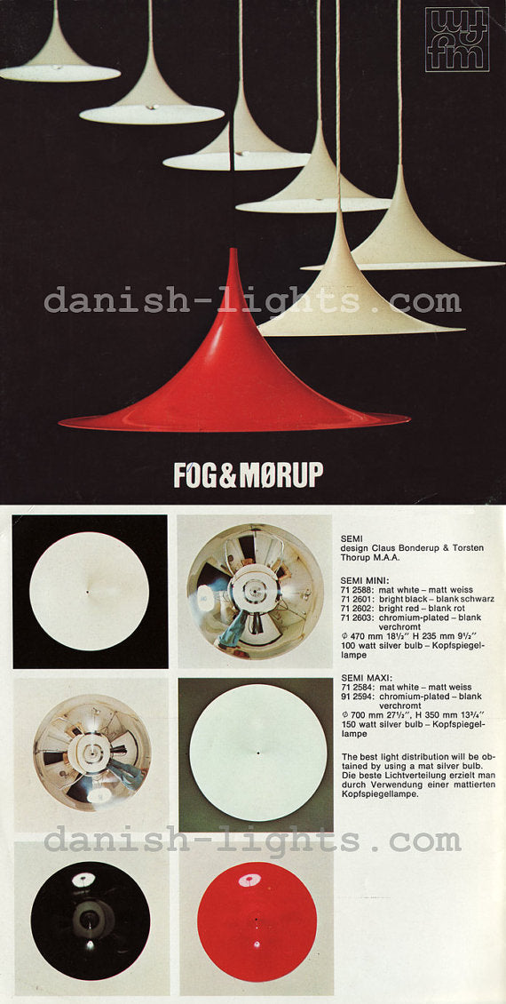 Semi fog morup, Bonderup Thorup, Danish designlamp, Scandinavian design, minimalism, moma new york, midmod sixties, happy days, white lamp, diningroom light, minimalist light, kitchen light, vitra miller